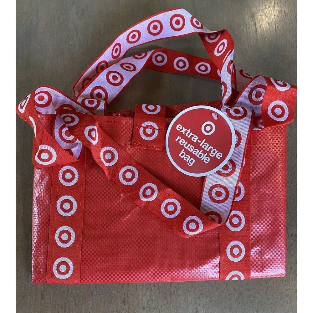 Target Extra Large Recycled Reusable Red Bag 15"x19"14" Ships Quick NEW w/ Tag - Picture 6 of 8